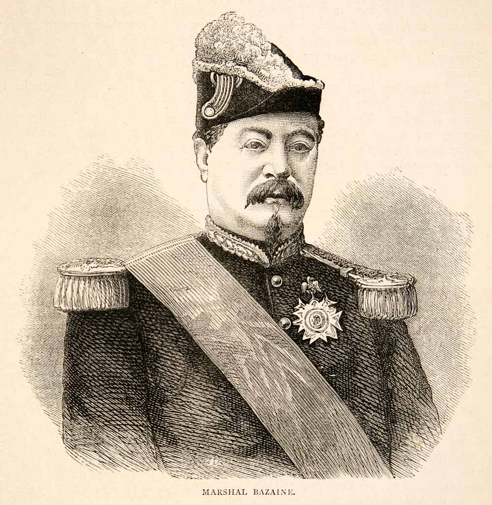 1874 Wood Engraving Portrait Costume Uniform Marshal Francois Achille XEY1