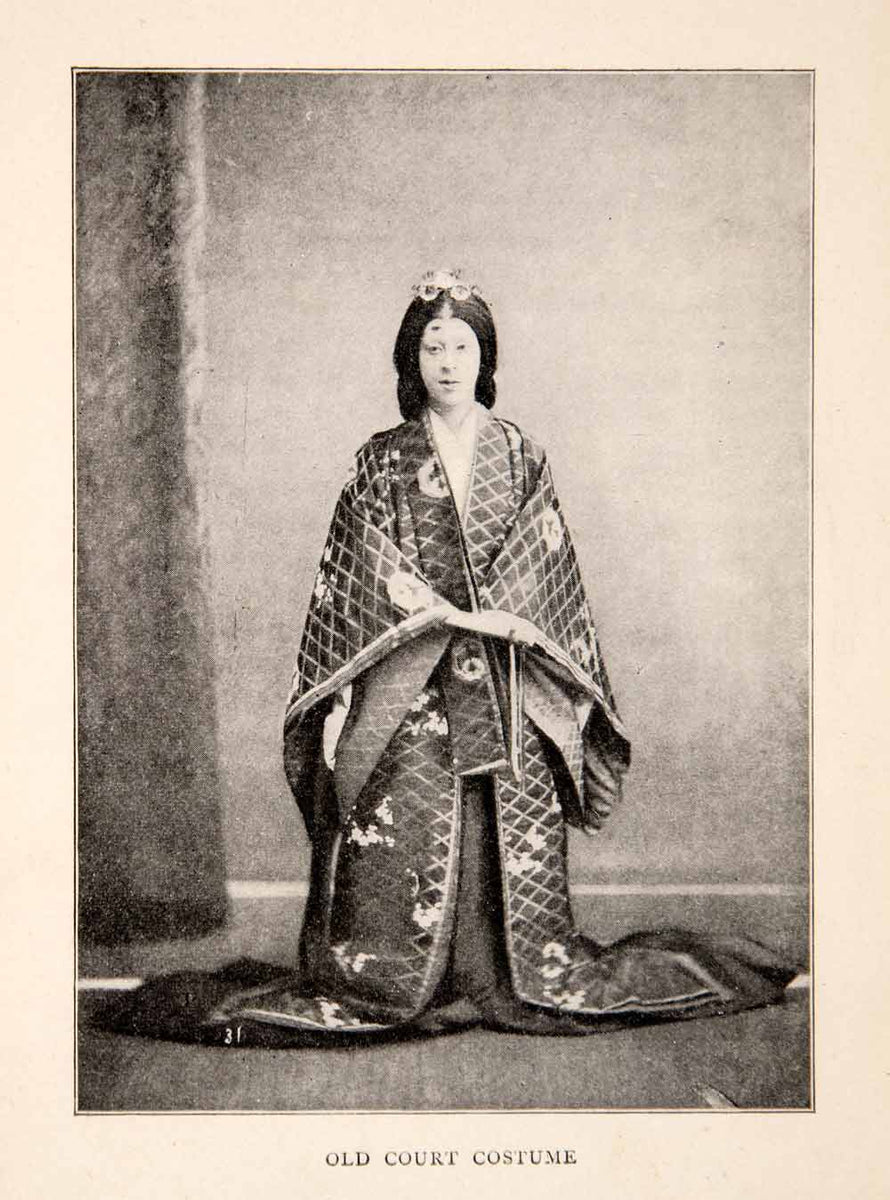 1902 Print Court Costume Japanese Aristocrat Noble Attire Traditional –  Period Paper Historic Art LLC