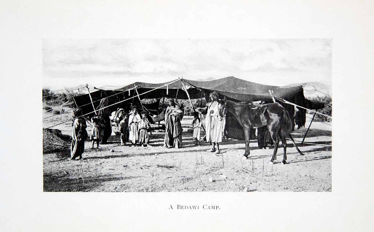 nomad bedouin tent 1904 Print Bedouin Camp Tent Nomad Arabic Desert Ethnic Native Middle –  Period Paper Historic Art LLC