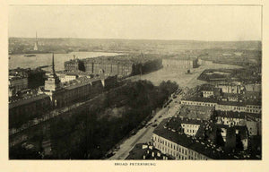 1903 Print Saint Petersburg Russia Aerial View Architecture Russian XGM1