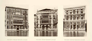 1909 Print Grand Canal Palazzo Foscari Pisani Grimani Venice Italy Gothic XGMC5