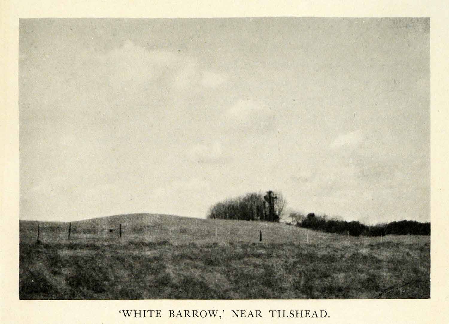1926 Print White Long Barrow Burial Ground Neolithic Salisbury Plain XGW5