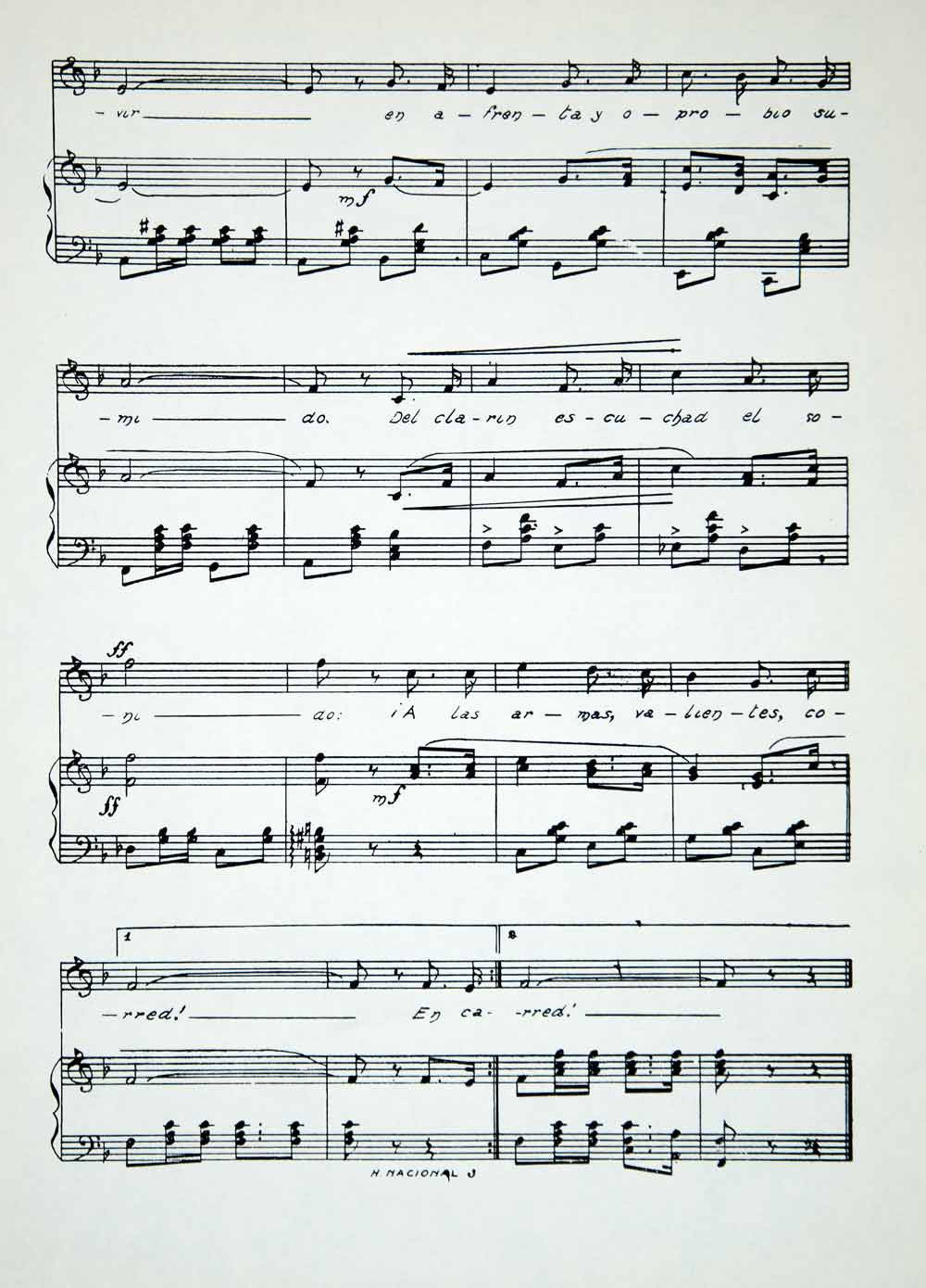1949 Sheet Music Cuba Himno Nacional National Anthem La Bayamesa Song XME7 - Period Paper
 - 5