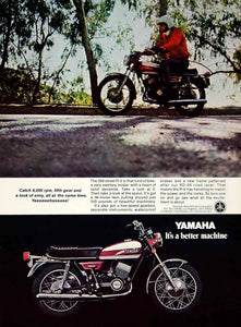 1970 Ad Yamaha R-5 RD350 Classic Motorcycle Transportation Machine Bike YCD8