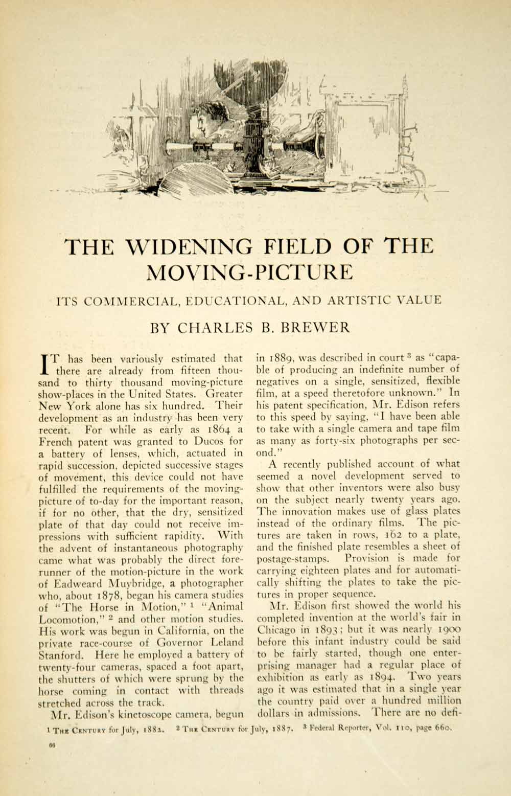 1913 Article Silent Film Era Motion Picture Movie Cinema Charles B Brewer YCM1