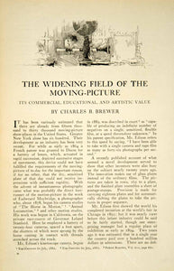 1913 Article Silent Film Era Motion Picture Movie Cinema Charles B Brewer YCM1