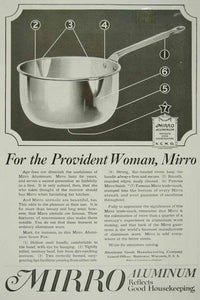 1920 Ad Mirro Aluminum Pot Saucepan Cooking Utensil Kitchen Light Metal YDL9