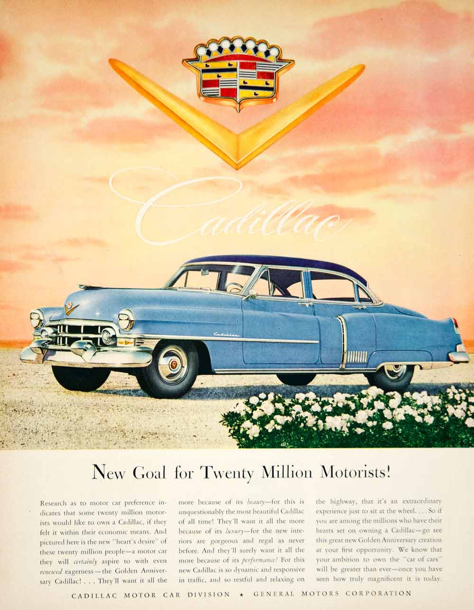 1952 Ad General Motors Golden Anniversary Cadillac Automobile Car