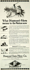 1918 Ad Diamond F Protective Papers State Fibre Company Army Vehicles YLD1