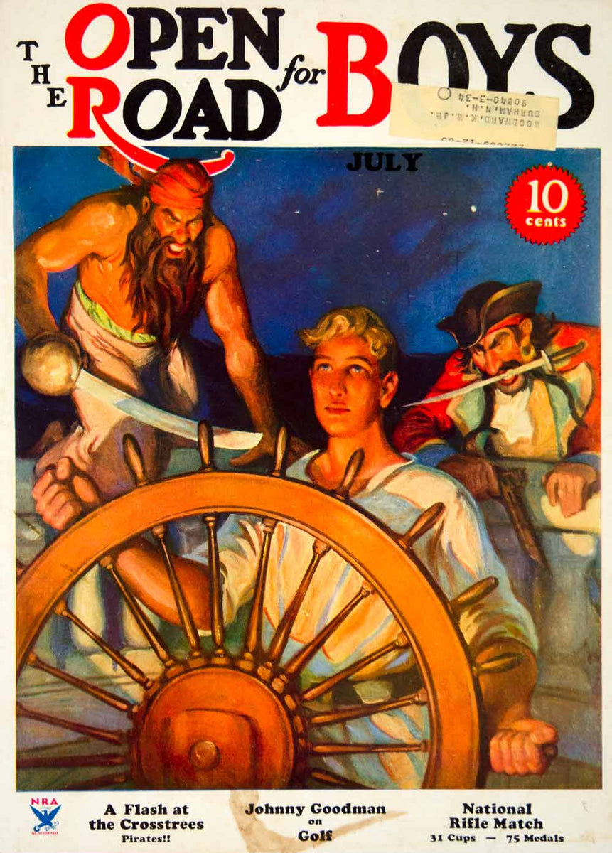 1934 Cover Open Road Boys Pirates Helm Captain William Eaton