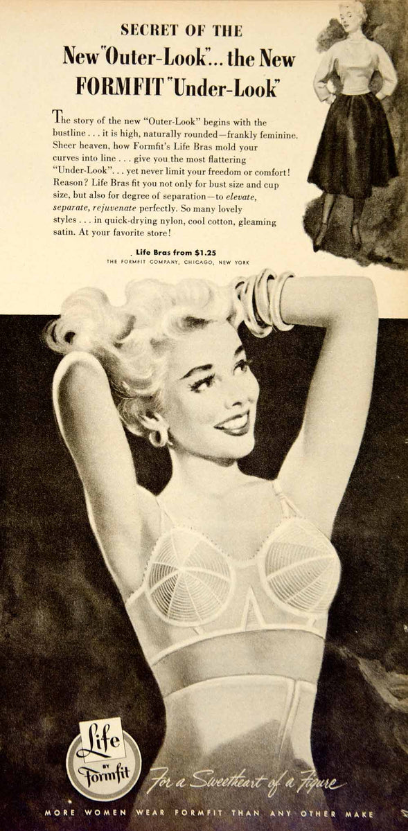 1960-Vintage ad for Formfit Bra`The Formfit Corp, lingerie (021415)