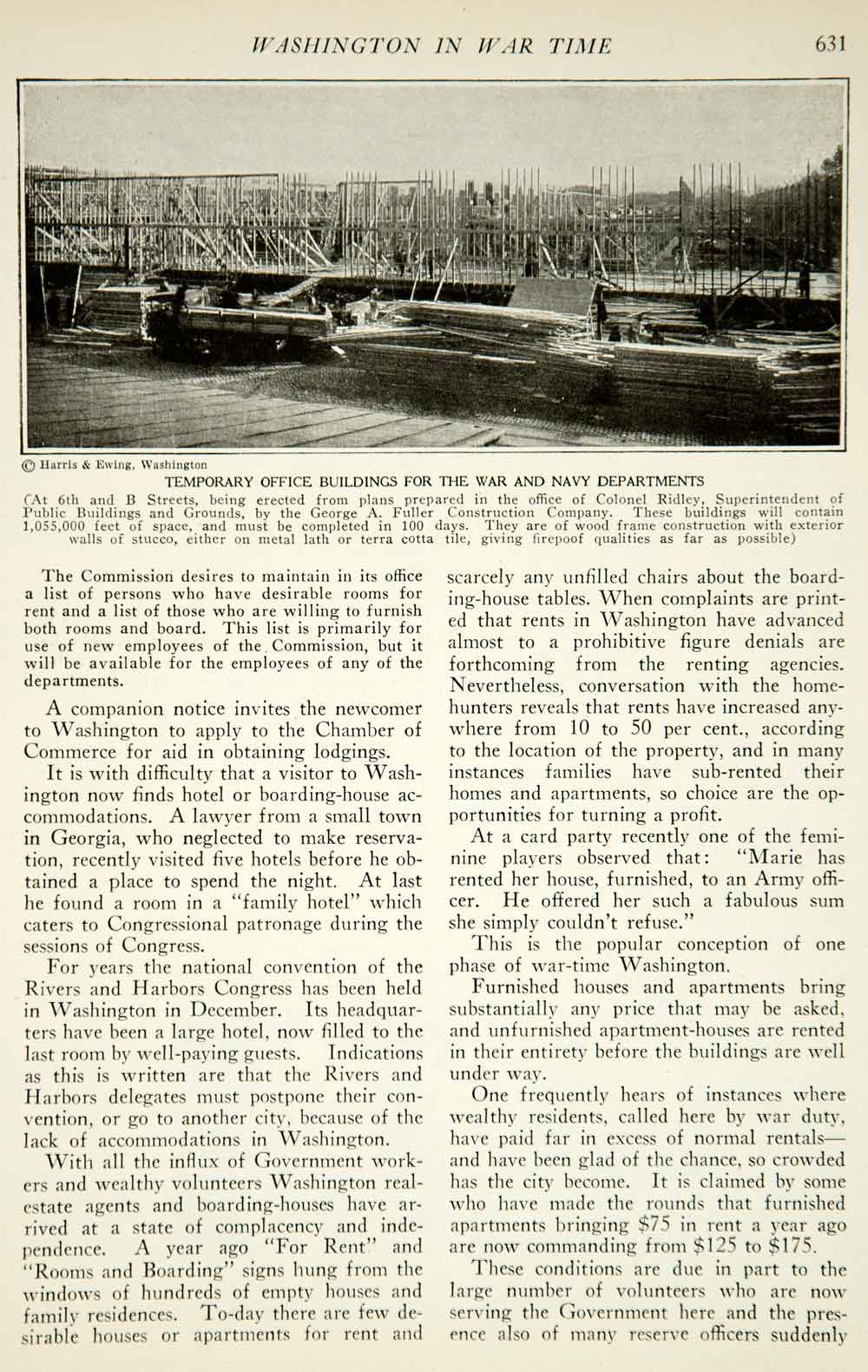 1917 Article WWI Washington DC Mall Wartime Red Cross Building Architecture YRR1