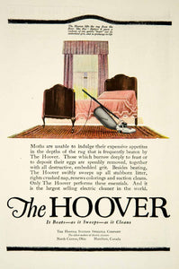 1920 Ad Hoover Vacuum Sweeper Suction Cleaner Vintage Household House Bed YRR2
