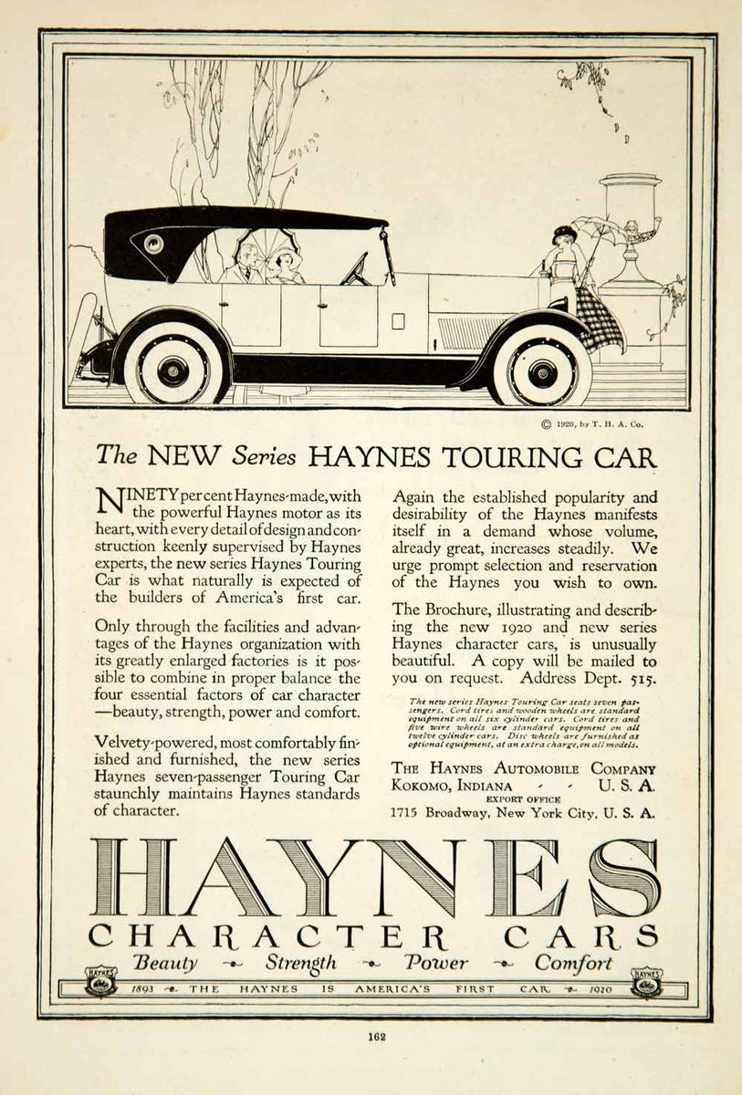 antique RPPC Haynes automobile car B.H. Dingman Plymouth WIS real photo  postcard