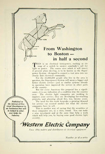 1922 Ad Western Electric Company Makers Distributors Equipment Vintage YRR2