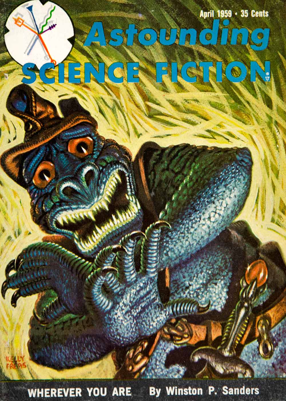 1959 Cover Astounding Science Fiction Art Frank Kelly Freas Winston P YSFC3