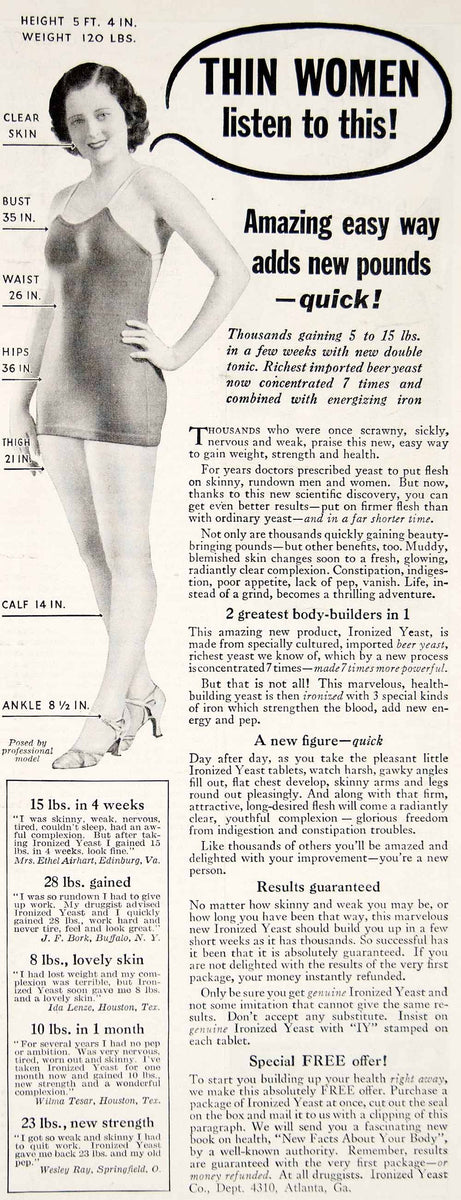 Ex Lax print ad 1933 orig vintage 30s art women's health diet fad reducing