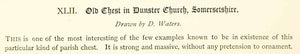 1881 Lithograph D Waters Art Parish Chest Dunster Church England Furniture ZZ18
