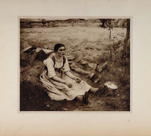 1901 Jules Bastien-Lepage Les Foins Peasants Lithograph - ORIGINAL 100