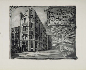1905 Ad Badoureau Jones Pobbin's Court London Printing - ORIGINAL 1905