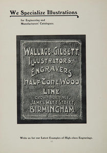 1905 Ad Wallage Gilbett Illustrators Engravers Printing - ORIGINAL 1905