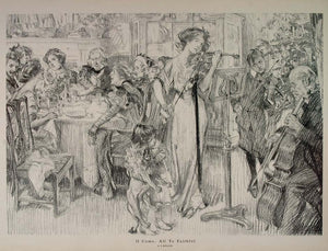 1914 A.I. Keller Victorian Christmas Music Party Violin ORIGINAL HISTORIC AA1