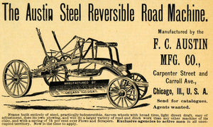 1890 Ad F. C. Austin Antique Steel Farm Reversible Plow Scraper AAG1
