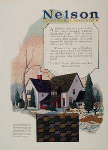 1925 Print Ad Nelson Master Slab Roof Roofing Cottage - ORIGINAL ADVERTISING AB1