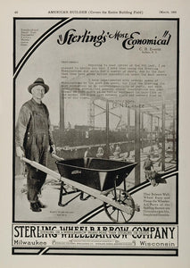 1925 Ad Sterling Wheelbarrow Milwaukee C. H. Everitt - ORIGINAL ADVERTISING AB1