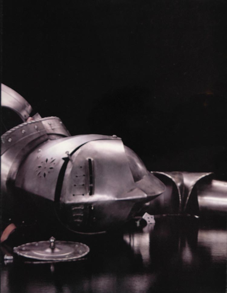 1996 Ad Absolut Grail Vodka Chain Mail Armor Helmet - ORIGINAL ADVERTISING ABS2