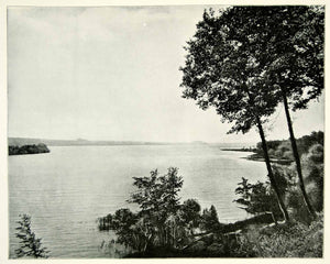 1894 Print Saratoga Lake New York Summer Resort Nature Shore Tree Scenic AC1