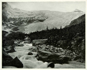 1894 Print Great Glacier Selkirk Mountains Canada Ice Peak Landscape Scenic AC1