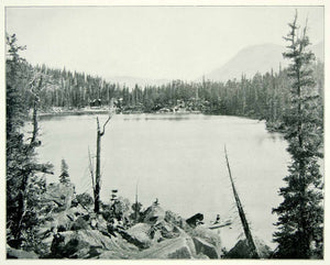 1894 Print Green Lake Georgetown Colorado Landscape Scenic US Grays Peak AC1
