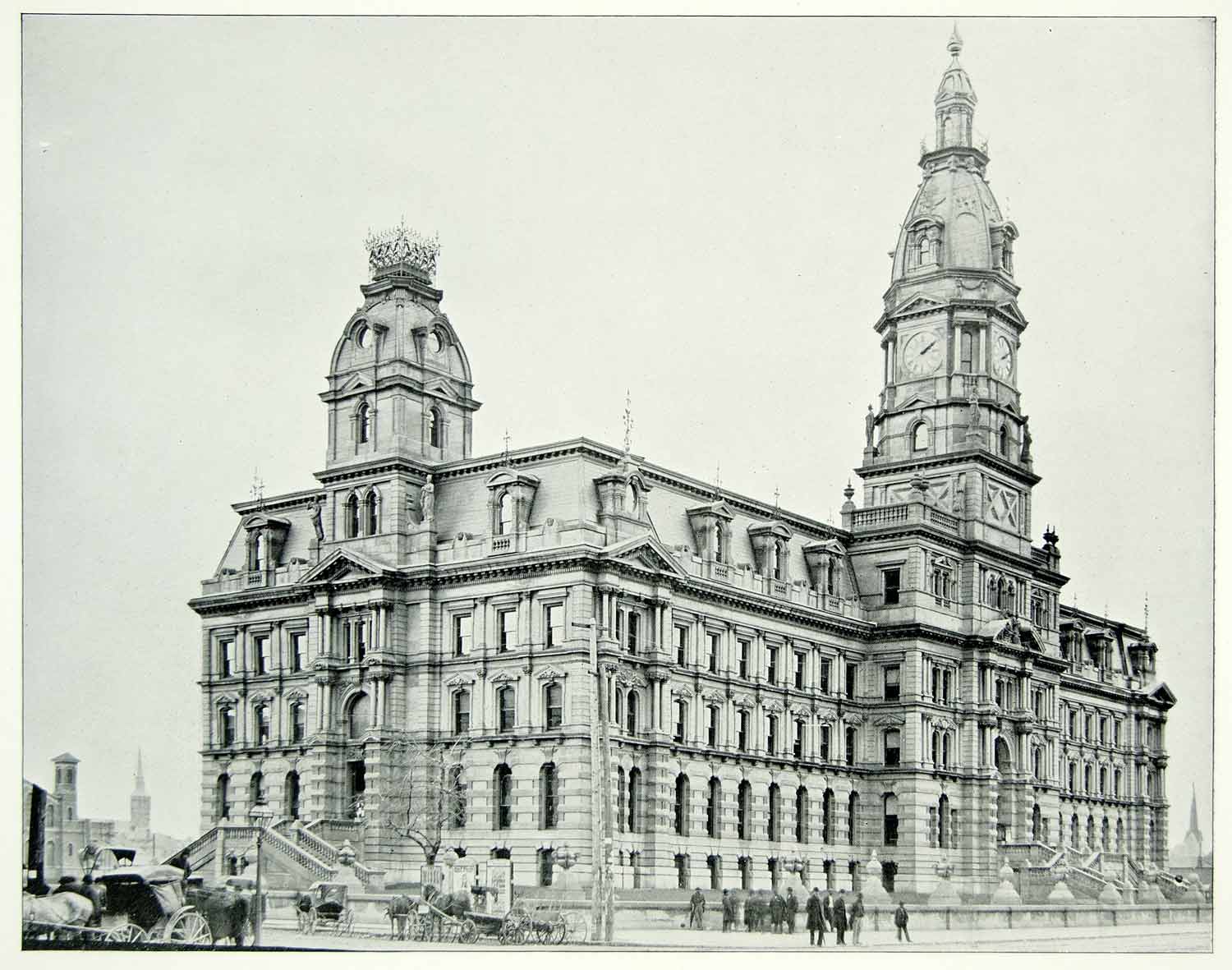 1894 Print Historic Court House Building Louisville Kentucky Jefferson AC1