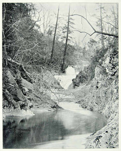 1894 Print Lace Waterfall Dragons Pool Natural Bridge Virginia Cedar Creek AC1