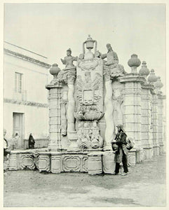 1894 Print Fountain Falling Waters Mexico City Capitol Fuente Del Salto Del AC1