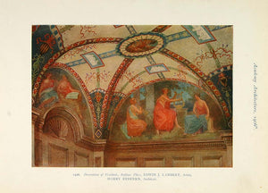 1906 Edwin J. Lambert Ceiling Balfour Place Print - ORIGINAL AD1