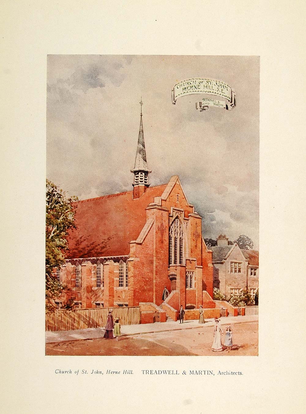 1913 Church St. John Herne Hill London England Print - ORIGINAL AD1