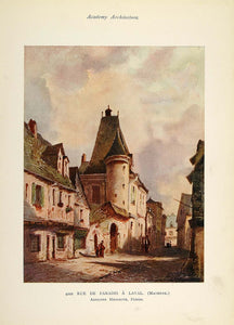 1913 Adolphe Messager Rue de Paradis Laval France Print - ORIGINAL AD1