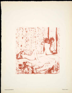 1931 Heliogravure Pierre Bonnard Nude Women Parallelement Paul Verlaine ADLB3