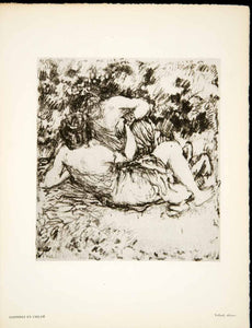 1931 Heliogravure Pierre Bonnard Nude Lovers Daphnis Chloe Greek Romance ADLB3