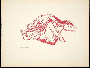 1931 Lithograph Pierre Bonnard Lovers Love Art Notes sur l'Amour Claude ADLB3