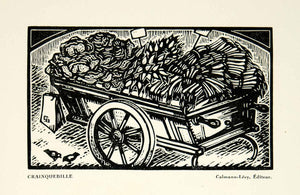 1930 Lithograph Gabriel Belot Crainquebille Anatole France Vegetable Cart ADLB5