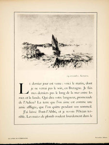 1930 Heliogravure Auguste Brouet Livre de l'Emeraude Suares Brittany ADLB6