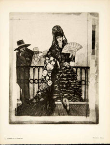 1931 Heliogravure Edouard Chimot Spanish Lady Femme et le Pantin Pierre Louys