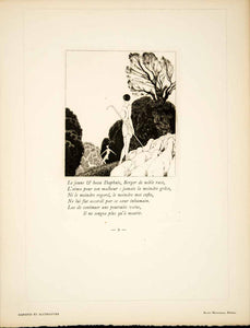 1930 Heliogravure A. E. Marty Art Deco Daphnis et Alcimadure Shepherdess ADLM1
