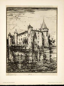 1933 Heliogravure Jules-Leon Perrichon Chateau de la Brede Montesquieu ADLP2