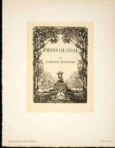 1933 Heliogravure Perrichon Physiologie de l'Amour Moderne Paul Bourget ADLP2