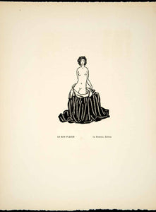 1929 Lithograph Sylvain Sauvage Nude Erotic Art Bon Plaisir Henri de Regnier
