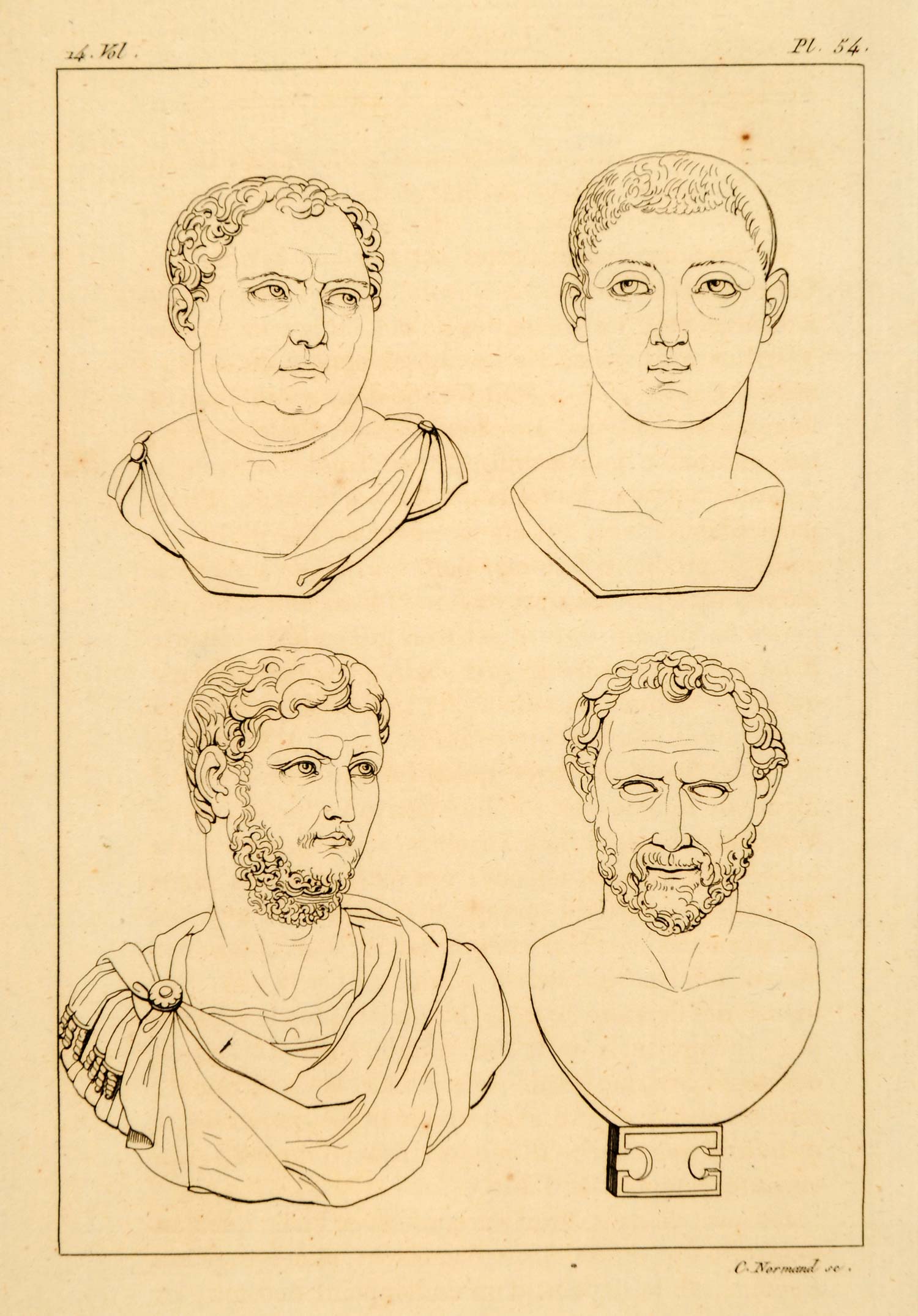 1807 Copper Engraving Alexander Severus Vitellius Gallienus Roman Emperors ADM1